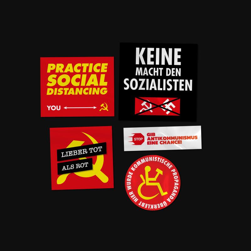 Aufkleber: Anti-Kommunismus Pack 5x5