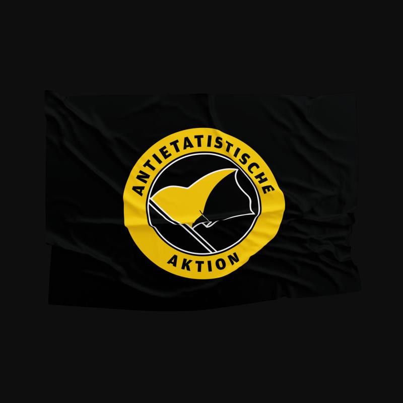 Fahne: Antietatistische Aktion