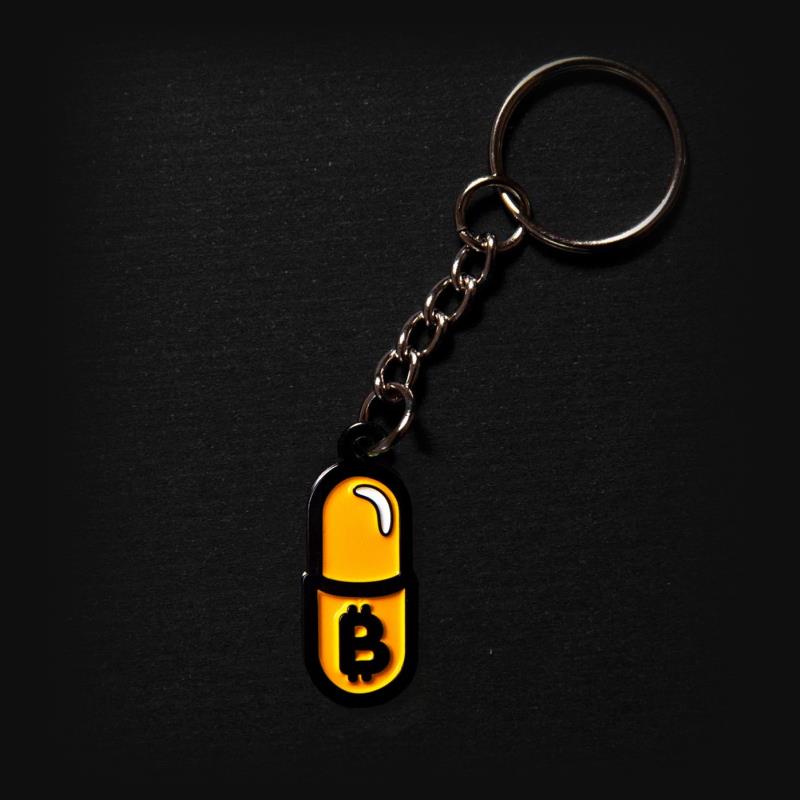 Pin: Orange Pill Keychain