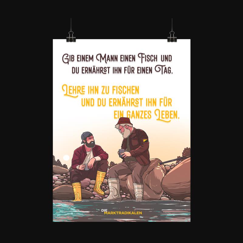 Poster: Ein Mann, ein Fisch