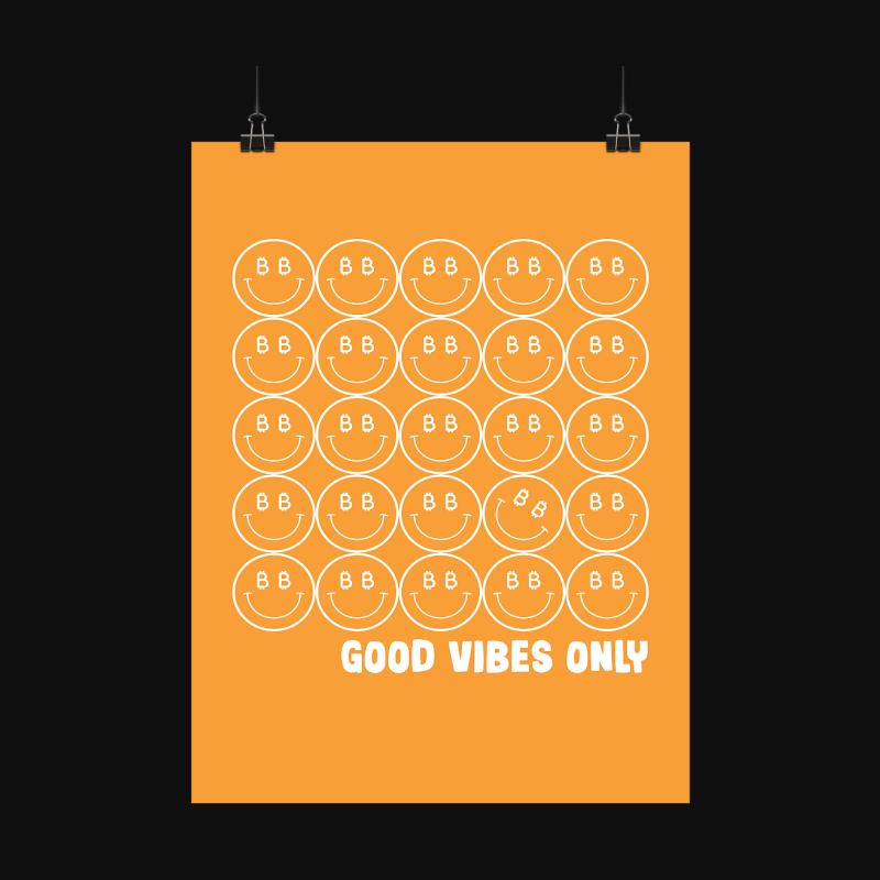 Poster: Good Vibes Only (Orange)