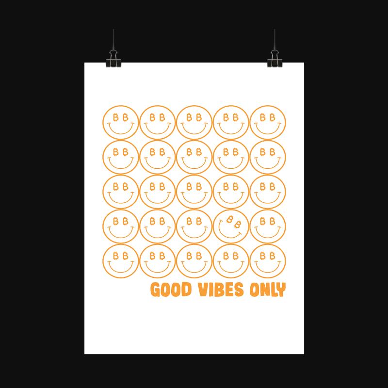 Poster: Good Vibes Only (Weiß)