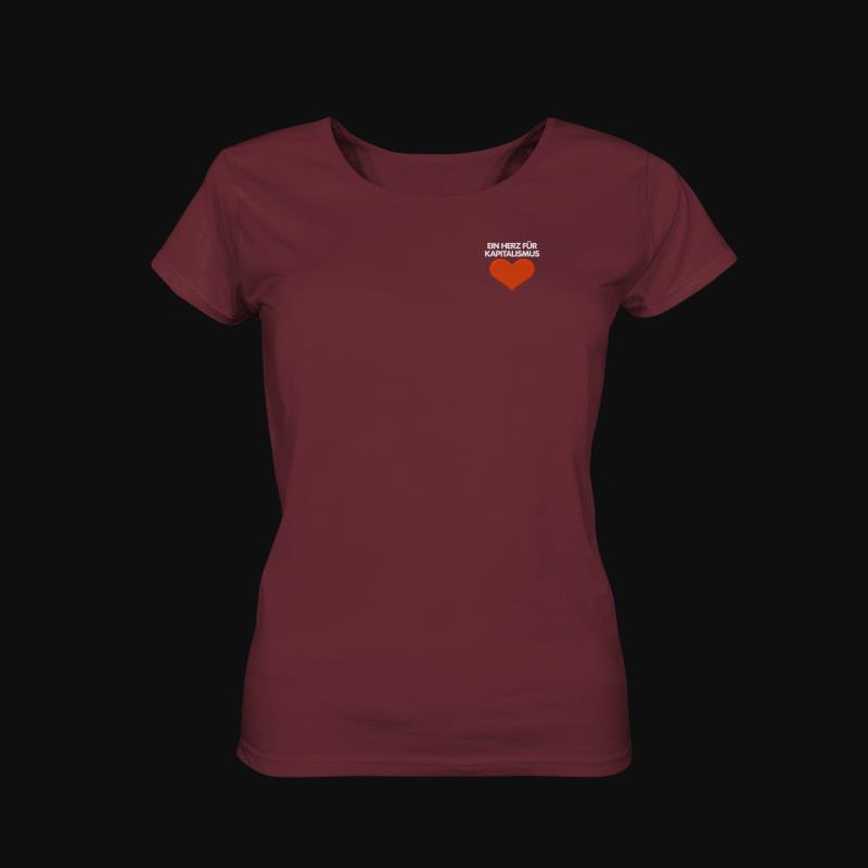 T-Shirt: Ein Herz für Kapitalismus (Stick)