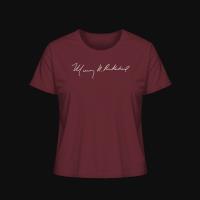 frau;burgundrot