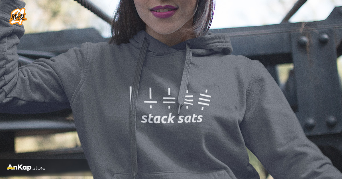 Stack Sats Sticker Hoodie «Stack Sats» — AnKap.store