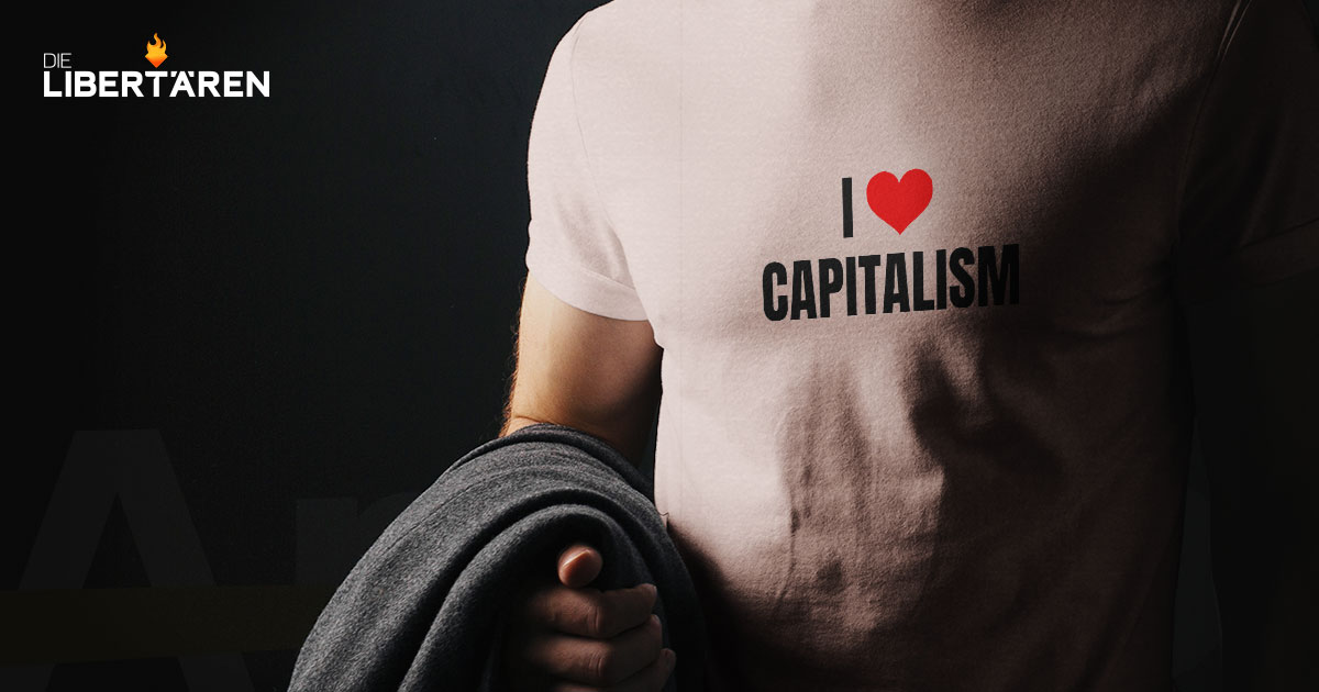 INDIGOS UG Adesivo Per Cellulare A Forma Di Cuore: Skin In Pellicola Oracal "I Love Capitalism", Resistente E Riutilizzabile, 70 Mm, Made In Germany